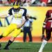 Michigan kicker Matt Wile punts the ball during the first half at the Outback Bowl at Raymond James Stadium in Tampa, Fla. on Tuesday, Jan. 1. Melanie Maxwell I AnnArbor.com